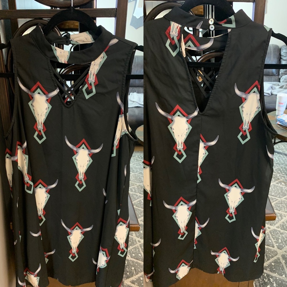 Berry N Cream western style slip dress (L)
